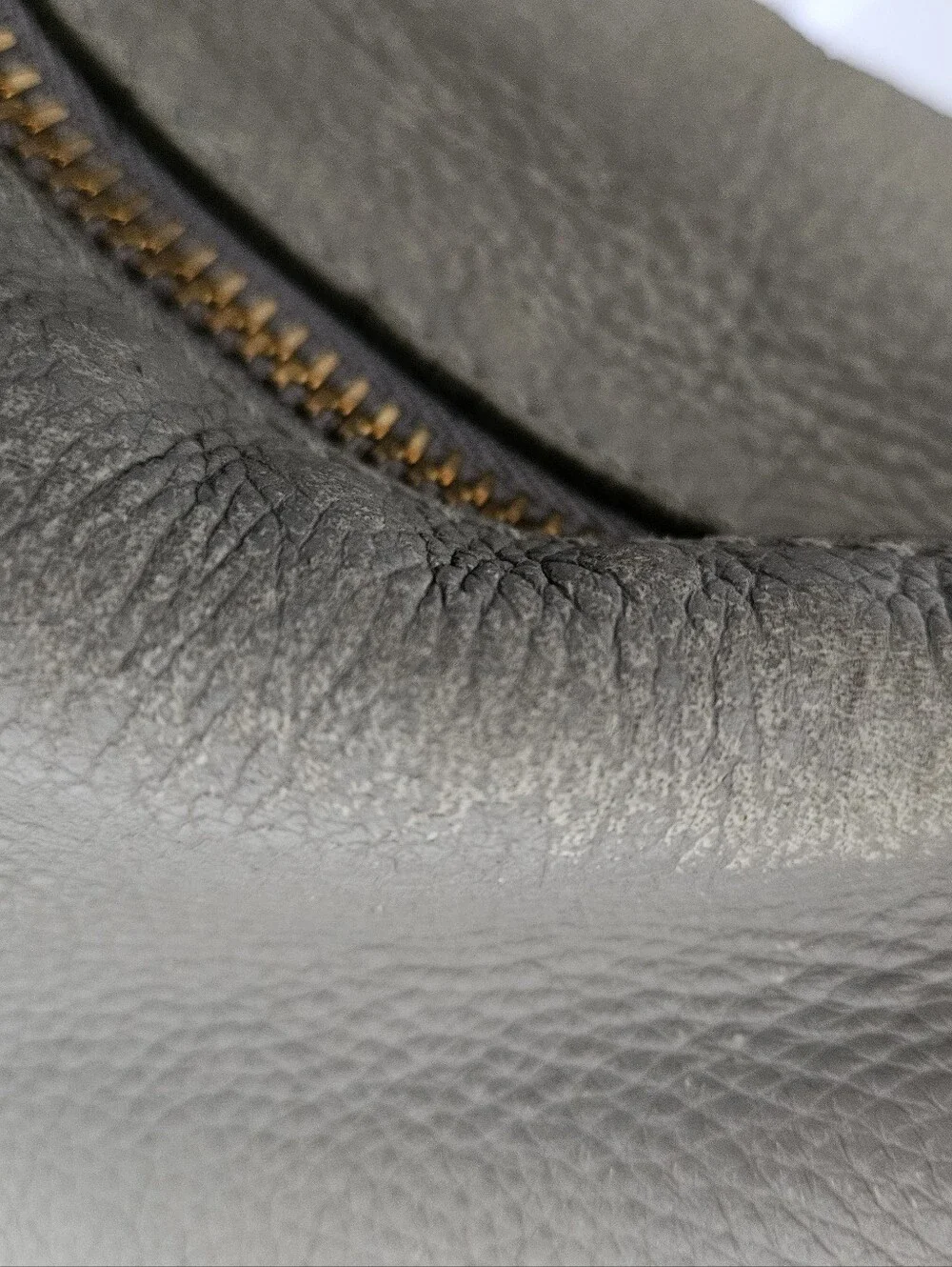 Chloe Marcie Medium Gray Grained Leather Double Carry Satchel